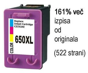 Fenix C-HP650XL C barvna nova kartuša dvojne kapacitete nadomešča HP št. 650 (CZ102AE