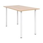 Greatstore Jedilna miza 120x60x73 cm barva hrasta in bela