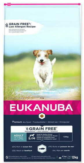 Eukanuba Adult Small &amp; Medium Grain Free OF hrana za pse