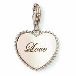Thomas Sabo Obesek "Izraz ljubezni" , 1502-415-40, Charm Club, 925 Sterling srebro, prevleka iz 18k rose zlata