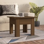 vidaXL Klubska mizica rjavi hrast 55x55x42 cm konstruiran les