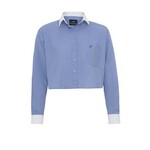 DENIM CULTURE Bluza 'Dilara' kraljevo modra / bela