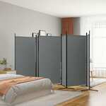 vidaXL Paravan 6-delni antraciten 520x180 cm blago