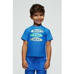Otroška plavalna majica Mayoral - modra. Otroške kopalna majica iz kolekcije Mayoral. Model izdelan iz elastične pletenine.