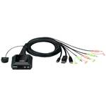 Aten KVM stikalo 2x1 mini DP/USB TipC s kabli CS52DP