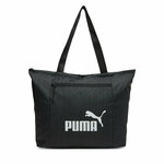 Torba Puma črna barva, 91345 - črna. Velika torba iz kolekcije Puma. Model na zapenjanje, izdelan iz tekstilnega materiala.