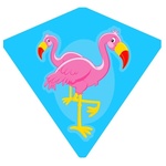 Leteči flamingo zmaj 68 x 73 cm - češko pakiranje