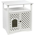 Kerbl Omarica z mačjim straniščem Helena 64x46x65 cm bela 82662