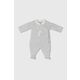 Pižama za dojenčka zippy siva barva - siva. Pižama za dojenčka iz kolekcije zippy. Model izdelan iz vzorčaste pletenine.
