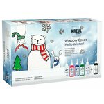 Kreul 42853 Set barv za steklo Hello Winter 6 x 80 ml