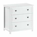 Bela otroška komoda 90x89x57 cm Amori – Vipack