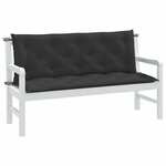 vidaXL Blazina za vrtno klop 2 kos melanž antracit 150x50x7 cm blago