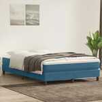 vidaXL Box Spring postelja brez vzmetnico Temno modra 140x220 cm
