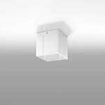 Bela stropna svetilka s kovinskim senčnikom 10x10 cm Pax – Nice Lamps