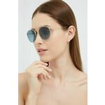 Sončna očala Ray-Ban ženski, zlata barva - zlata. Sončna očala iz kolekcije Ray-Ban. Model s enobarvnimi stekli in okvirji iz kombinacije umetne snovi in kovine. Ima filter UV 400.