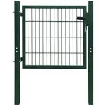 vidaXL Vrata za Ograjo Jeklo Zelene Barve 106x150 cm