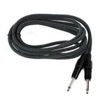3 x FrontStage 6,35mm-Jack kabel, 3m, mono, tekstil, črno-bela barva