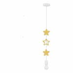 Rumena/bela otroška svetilka s kovinskim senčnikom Single – Candellux Lighting