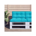 vidaXL Blazina za palete turkizna 80x40x12 cm blago