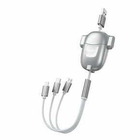 DUDAO L8Pro 3in1 kabel USB - Micro USB / Lightning / USB-C 3A 25-110cm
