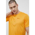Športna kratka majica Jack Wolfskin Tech oranžna barva - oranžna. Športna kratka majica iz kolekcije Jack Wolfskin. Model izdelan iz hitro sušečega materiala z antibakterijskim premazom.
