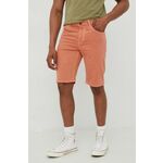 Kratke hlače Lee moške, oranžna barva - oranžna. Kratke hlače iz kolekcije Lee. Model izdelan iz enobarvnega materiala.