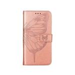 Chameleon Samsung Galaxy S24 Ultra - Preklopna torbica (WLGO-Butterfly) - roza-zlata