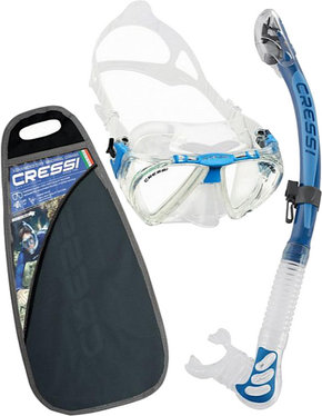 Cressi Penta &amp; Alpha Ultra Dry Clear/Blue