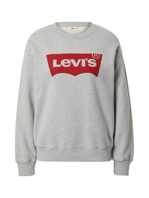 Levi's bombažni pulover - siva. Pulover iz zbirke Levi's. Model narejen iz tanka