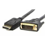 GEMBIRD CC-DPM-DVIM-3M DisplayPort na DVI-D (Dual Link) (24+1) adapterski kabel 3m Črn