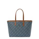 TOMMY HILFIGER Nakupovalna torba marine / dimno modra / rjava