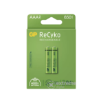 GP ReCyko polnilni bateriji, 650 mAh, HR03, AAA, 2 kos
