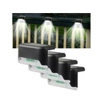 aptel Set 4 solarnih ograjnih LED svetilk 200mAh hladno bele