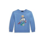 Otroški pulover Polo Ralph Lauren - modra. Otroški pulover iz kolekcije Polo Ralph Lauren. Model izdelan iz pletenine s potiskom.