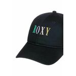 Otroška bombažna bejzbolska kapa Roxy črna barva - črna. Otroška kapa s šiltom vrste baseball iz kolekcije Roxy. Model izdelan iz materiala z nalepko.