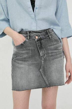 Jeans krilo Miss Sixty siva barva - siva. Krilo iz kolekcije Miss Sixty. Model s ravnim krojem