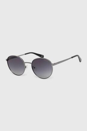 Sončna očala Guess siva barva - siva. Sončna očala iz kolekcije Guess. Model s toniranimi stekli in okvirji iz kovine. Ima filter UV 400.