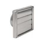 ETISAIR zunanja stenska inox rešetka s povratno loputo 125 mm 50708