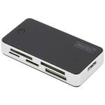 Digitus USB 3.0 čitalnik kartic s priključnim kablom USB 1 m Podpora za kartice MS/SD/SDHC/MiniSD/M2/CF/MD/SDXC