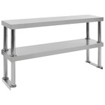 Greatstore 2-nadstropna polica delovno mizo 120x30x65 cm jeklo