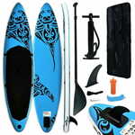 vidaXL Napihljiva SUP deska komplet 366x76x15 cm modra