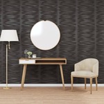 vidaXL Stenski paneli 12 kosov črni 50x50 cm EPS 3 m² kamen