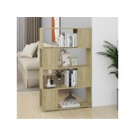 VIDAXL Knjižna omara za razdelitev prostora son. hrast 80x24x124,5 cm