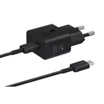 SAMSUNG HIŠNI POLNILEC EP-T2510XBE (Type C) + EP-DN980BBE (Type C-Type C) QC 25W - črn original (Eu Blister)