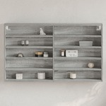 vidaXL Vitrina siva sonoma 100x15x58 cm inženirski les