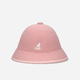 Volnen klobuk Kangol roza barva - roza. Klobuk iz kolekcije Kangol. Model z ozkim robom, izdelan iz volnenega materiala.