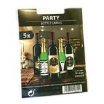 Nalepke za steklenice, Fancy 5 kos - Party