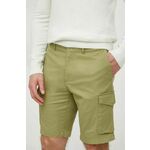 Kratke hlače Tommy Hilfiger moški, zelena barva - zelena. Kratke hlače iz kolekcije Tommy Hilfiger. Model izdelan iz gladke tkanine. Model iz izjemno udobne, zračne tkanine z visoko vsebnostjo bombaža.