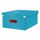 Modra škatla za shranjevanje Leitz Cosy Click &amp; Store, dolžina 48 cm