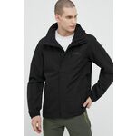 Outdoor jakna Jack Wolfskin Stormy Point črna barva - črna. Outdoor jakna iz kolekcije Jack Wolfskin. Prehoden model, izdelan iz vodoodpornega materiala.